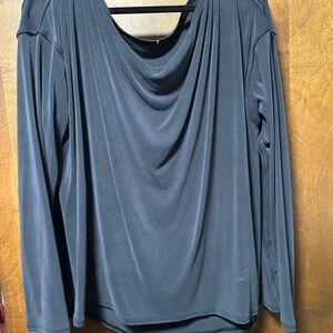 Lululemon Athletica Charcoal Drape Neck Blouse